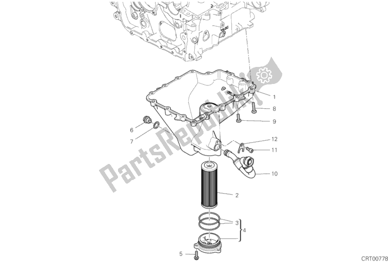 All parts for the Oil Pan of the Ducati Superbike Panigale V4 S USA 1100 2019